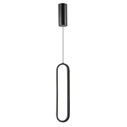 Vencha Oval LED Single Pendant Light - Black (3000K)