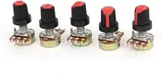 XYWHPGV 5pcs B5K Ohm 3 Terminals Rotary Audio Single Linear Potentiometer Pot(1cdc6 95f53 8b011 83dda 85b05 0ad40