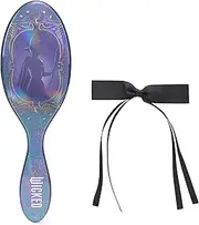 Wet Brush Original Detangler Hair Brush Elphaba (Wicked) Kit - Ultra-Soft IntelliFlex Bristles - Detangling Brush Glides Through Tangles For All Hair Types (Wet Dry & Damaged) - 1 Brush & 1 Bow