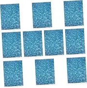 10pcs Realistic Water Ripple Effect Adhesive Paper DIY Stream Basing for Table Models Outdoor Micro Landscape Decor Sturdy Plastic Water Decor