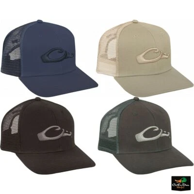NEW DRAKE WATERFOWL SYSTEMS MESH BACK FLAT BILL BALL CAP - SNAPBACK HAT -