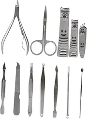 MERRYHAPY 12 in 1 Manicure Kit with Nail Clippers Perfect for Home Travel Random Style
