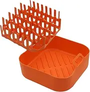 bondoo Silicone Bacon Cooker For Oven, Bacon Rack Set For Air Fryer Oven, Heat Resistant Bacon Stand, Non-Stick Microwave Bacon Tray For Sausages, Pizza Roll Cooking