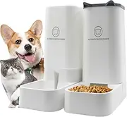 Speusazz Automatic Cat & Dog Feeder - 2-in-1 Gravity Food Feeder & Water Dispenser - Manual Operation - 4.63 lbs, 1 Gal Capacity - Small & Medium Dogs & Cats