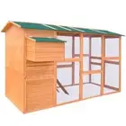 Chicken Coop Wood 295x163x170cm Rabbit Hutch Large House Run Wooden Cage