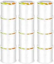 PAXCOO 12 Rolls Elastic String for Bracelets, Stretch Magic Elastic String Bead Cord Jewelry Thread for Bracelet, Necklaces, Clay Beads, Pony Beads (White)