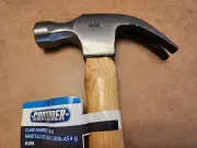 CONTENDER 16 oz Claw Hammer Carbon Steel Head Genuine Hickory Wood Handle 13''