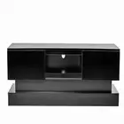 JASIWAY Modern Black TV Stand TV Console Fits TVs up to 55 in. with LED Lights