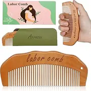 Arrozon Birth Comb for Women Labor, Wooden Labor Comb Natural Labor and Delivery Essentials, Birthing Comb Labor Gifts for Pregnant Women, Wood Comb Pregnancy Must Haves (Designed for Moms)