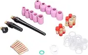 TIG Welding Accessory Glass Cup Nozzle Collet Tool Set Kit for WP17 18 26 Pipe Welding