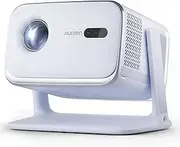 Aurzen Boom Mini 4-in-1 Smart Projector Built-in Google TV, 10000+ Apps, Real-Time Focus & Keystone, 20W Speakers DoIby Audio, 500 ANSI Lumens Outdoor Movie Projector with WiFi and Bluetooth, Blue