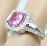 Antique Jewellery Gold Ring Natural Diamonds Rich Pink Sapphire Vintage Jewelry