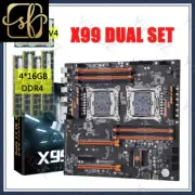 X99 8D4 Motherboard Dual CPU Set with E5 2680 V4 Processor LGA 2011-3 4*16GB=64G
