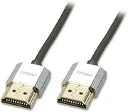 Lindy 4.5m CROMO Slim High Speed HDMI 2.0 Cable with Ethernet, Black, Slimline Design, 4k@60Hz HDMI 2.0 10.2G 3D 1080p HDCP 2.2 HDR ARC CEC ATC Tested TV OLED Monitor Xbox PS4 PS5 Blu-ray Soundbar