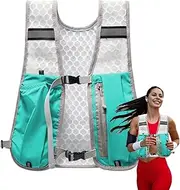 Running Vest - Reflective Hydration Chest Pack, Phone Holder, Lightweight Fanny Bag | 500ml Water Bottle Storage Pocket, Comfortable Running Gear for Men and Women, Outdoor Exercise, Jogging, Hiking