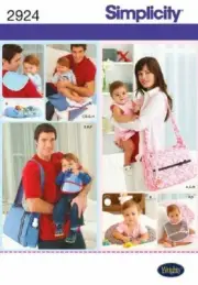 Simplicity Sewing Pattern 2924 Infant Baby Diaper Bags Bibs Changing