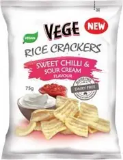 Vege Rice Crackers Sweet Chilli & Sour Cream G/F 5x75g