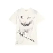 [Blumarine] Blumarine Kitten-print Jersey T-shirt XS WHITE