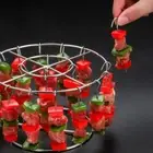 24 String Skewers Oven Kebab Rack Vertical Round BBQ Grill Air Fryer Accessory