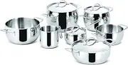 [Lagostina] Idea Kitchen: Euforia Cookware 11 Pieces INOX 18/10 Bottom Induction Lagoseal