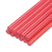 12pcs Mini Hot Glue Sticks for Glue Gun 0.27"x4" Transparent Dark Red