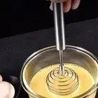 Spring Coil Whisk Handheld Flour Mixer Hand Push Whisk Baking Kitchen