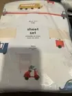 West Elm Kids Carpool Critters full Sheet Set New