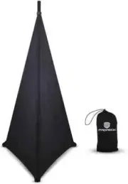 proreck Speaker Stand Cover Tripod Stand Skirt Skrim 360° Cover Black (one)