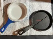 MINI 5 Inch CAST IRON FRYING PAN SKILLET Also Ceramic 5 Inch