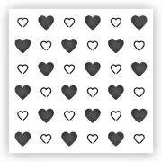 Heart Background #4 Stencil - Choose a Size - Laser-Cut Reusable Plastic