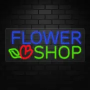 Flower Shop Neon Sign for Retail Displays | LED Flex Neon | 30"W x 12"H x 1"D