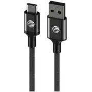 AT&T 4-Foot USB-A to Type C Cable, Braided Charge and Sync Cable - NEW