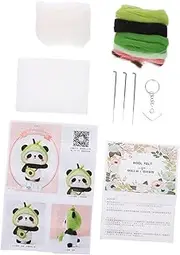 ULDIGI Beginner's Felting Kit 1 Set Panda Wool Needle Felting Kit DIY Craft for Boys and Girls Adults