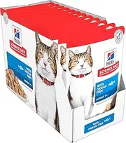 Hill's Science Diet Adult 7+ Senior Wet Cat Food, Ocean Fish, 85g, 12 Pack, Cat Food Pouches