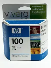 Genuine HP 100 InkJet Print printer Cartridge - Gray Photo - C9368AN Exp.5/2006