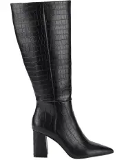 [VERALI] Magda Tall Boots in Black Croc