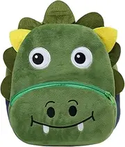 Cute Toddler Backpack for Boys and Girls, KASQO 9.4" 3D Soft Plush Animal Mini Lightweight Travel Bag for Baby 2-6 Years Old