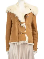 Camel Lamb Fur Jacket