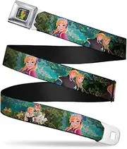 [Buckle-Down] Seatbelt Belt - Anna & Hans/Anna & Kristoff Poses - 1.0" Wide - 20-36 Inches in Length