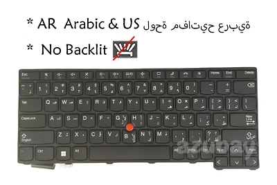 Arabic PC Keyboard for Lenovo Thinkpad L13 (2-in-1) Gen 5, 21LB 21LC 21LM 21LN