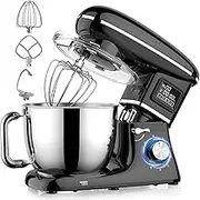 Stand Mixer 6.5 Qt,Kitchen 1600w Electric Mixer,Food Mixer with Dough Hook, 6 Speed Flat Beater, Wire Whisk,Egg Separator, Dishwasher Safe Dough Mixer, Kitchen Aid Mixer, for Home Cook
