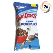 2x Bags New Hostess Ding Dongs Flavored Popcorn Crispy & Sweet Snack | 3oz