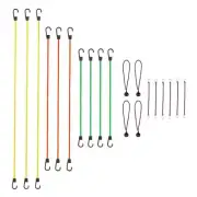 Bungee Cord Standard Weather Resistant with Hooks Multiple Lengths (20 piece)