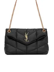 Saint Laurent Puffer Small Chain Bag in Quilted Lambskin