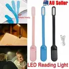 Mini LED Book Reading Light Lamp USB Rechargeable Flexible Clip On BedDesk Table