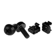 Startech Screw Nut Rack Screw Cage Nut 12 Mm Square Steel Black 50Pack