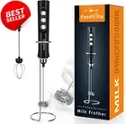 MF02 Rechargeable Milk Frother, Handheld Foam Maker, Stainless Whisk for Cappucc