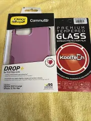 Free Tempered Glass OtterBox Commuter Case for iPhone 12 Pro Max Maven Way Pink