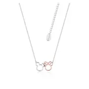 Couture Kingdom Disney Mickey & Minnie Love Necklace Pendant 45cm Silver