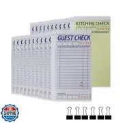 suituts [24 Books] Guest Checks Server Note Pads, 2-Part Carbonless Guest Che